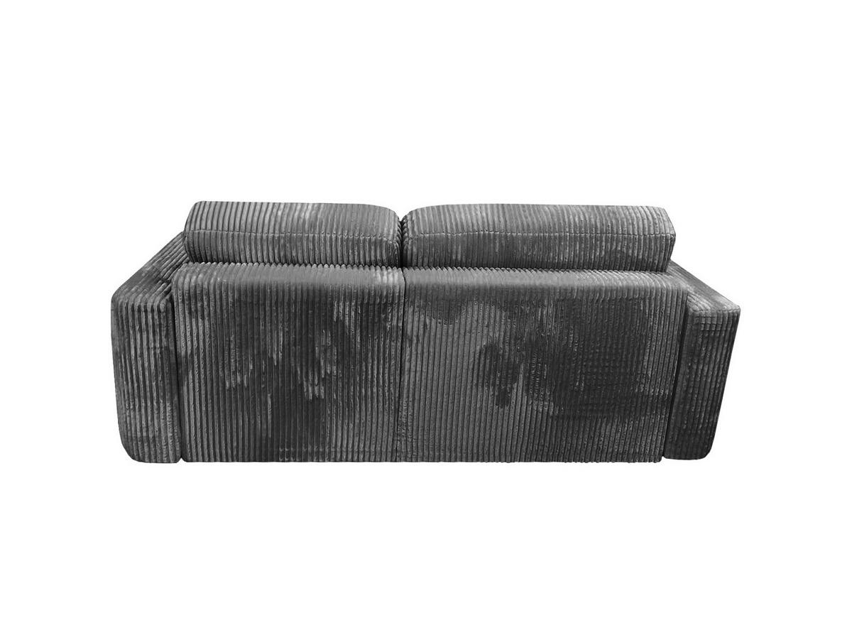 ECKSOFA Luna L rechts Grau aus Cord - Grau, Textil (271/195cm) - KS Home Concept