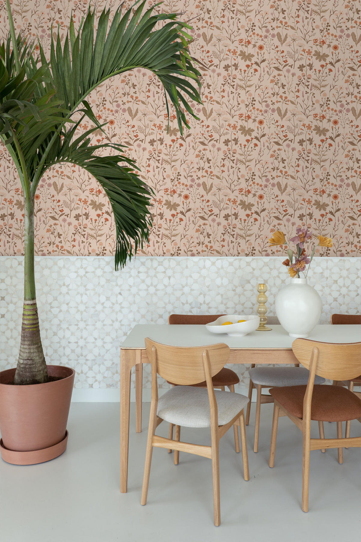 TAPETE Feldblumen 53 cm x 10.05 m - Terracotta, Papier (53/1000cm) - ESTAhome