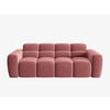 SOFA Lisa aus Samt lachs 3 Sitzplätze - Dunkelrosa, Textil (101/77/216cm) - Micadoni