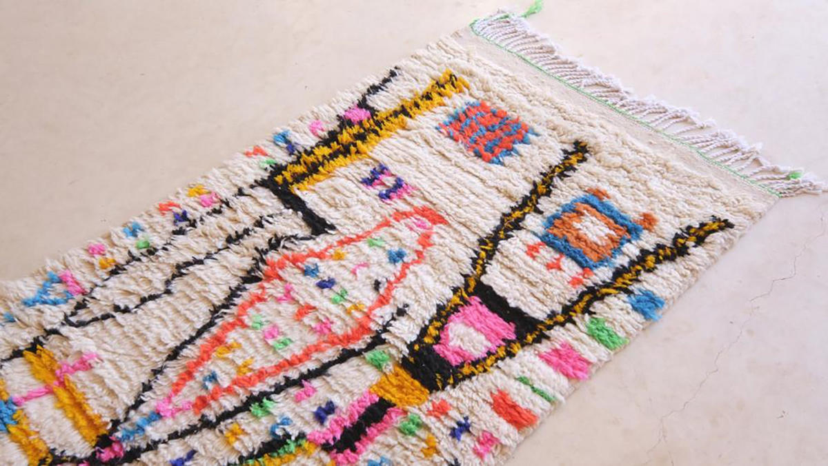 BERBERTEPPICH Teppichläufer aus Marokko Pop 140x 200 cm - Multicolor, Naturmaterialien (140/200cm) - AFK Living