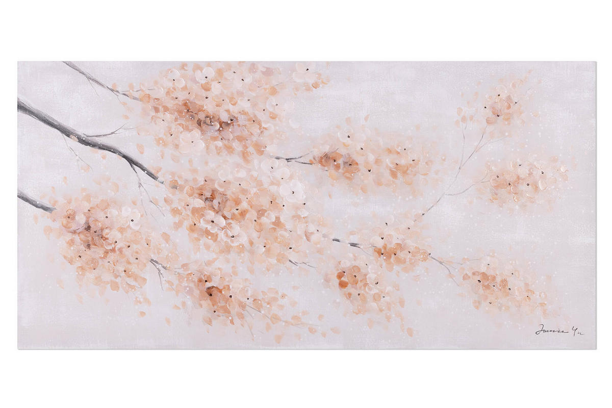 ACRYLBILD HANDGEMALT 120/60 cm - Pink, Holz/Textil (120/60cm) - KUNSTLOFT