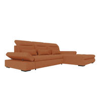 ECKSOFA Toscana Plus Strukturstoff inkl. Schlaffunktion - Rostfarben, Textil (300/179cm) - 99rooms
