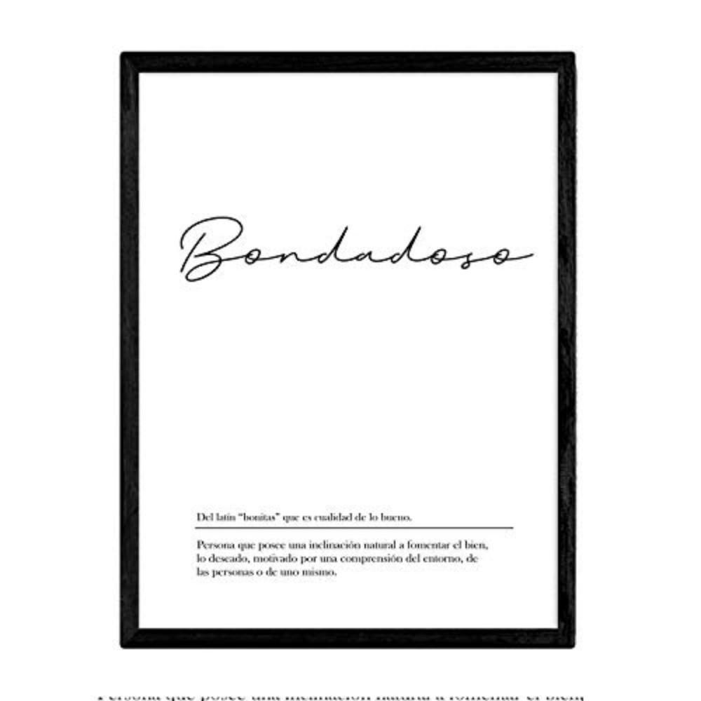 POSTER Wortkunst Bondadoso Nordisch A4 Rahmenlos - Klar, Papier (29.7/5/21cm) - Nacnic