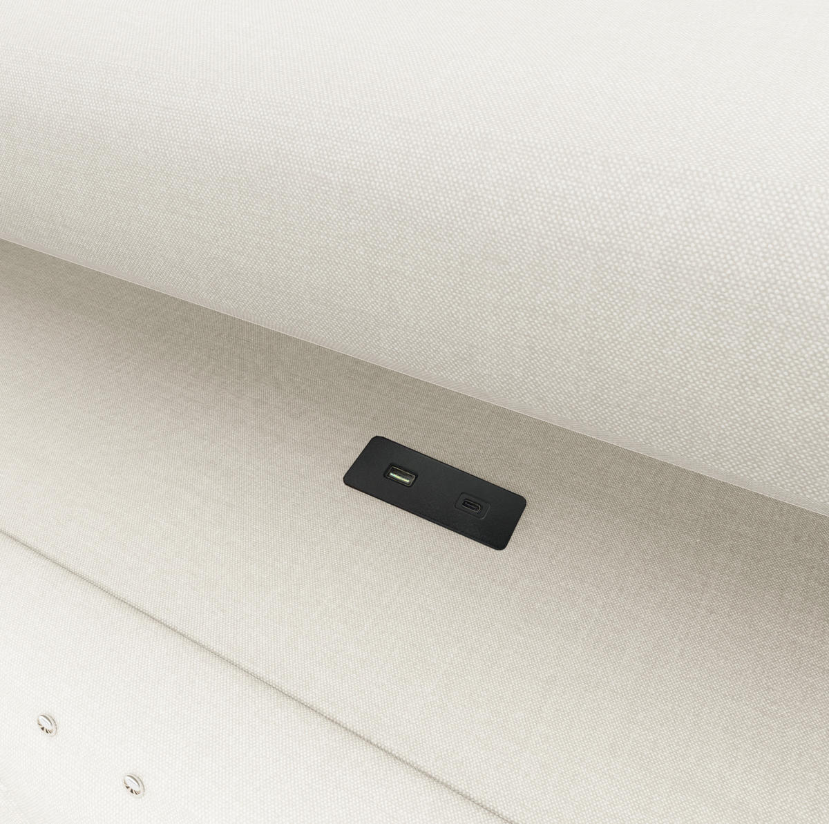 BETT 90/200 cm in Beige mit LED-Beleuchtung und hydraulischem Stauraum - Beige, Holzwerkstoff (90/200cm) - Flora Grace