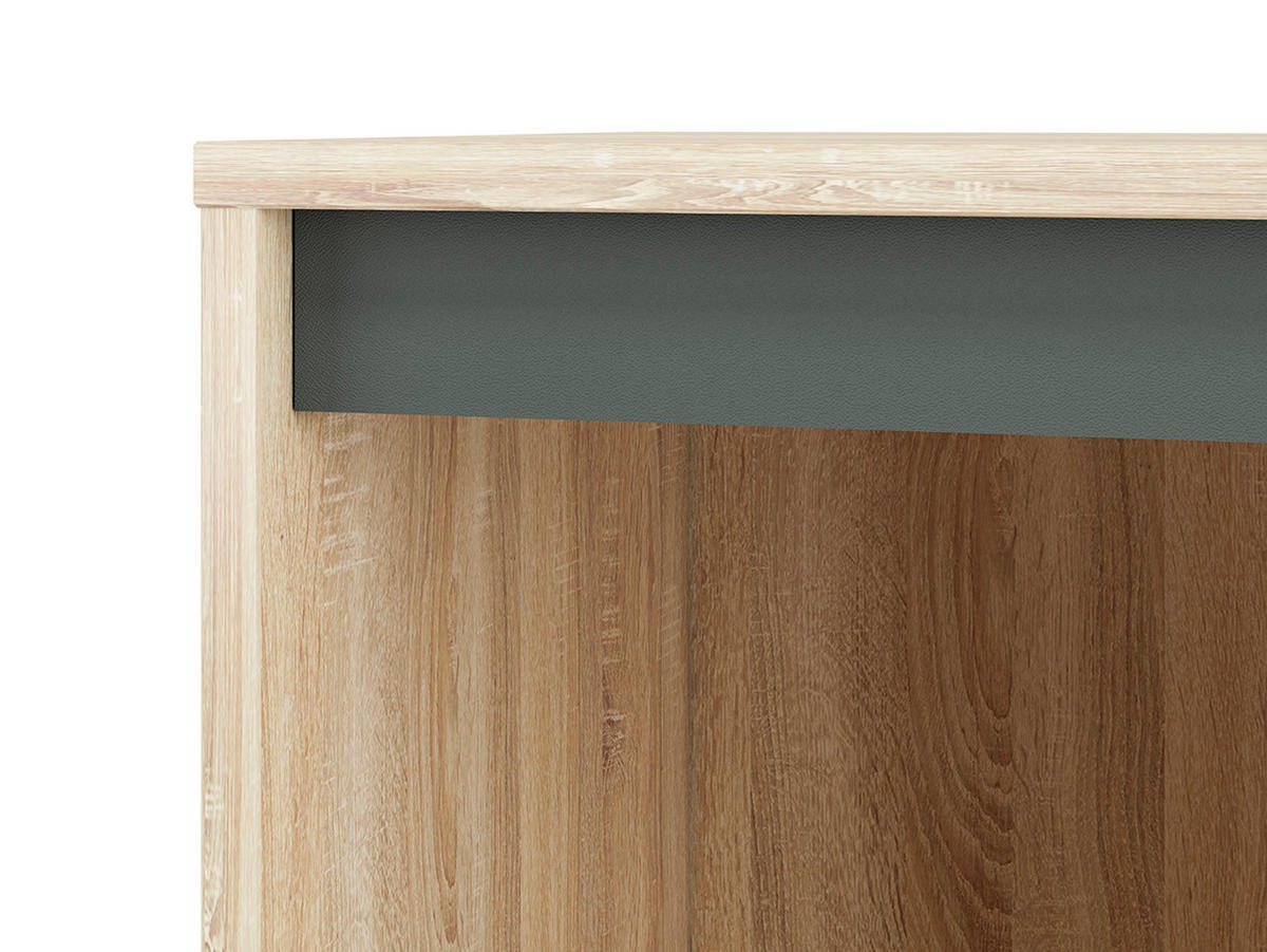 STAURAUMSCHRANK Avo Eiche Sonoma, Absetzung austauschbar 69 / 34 / 200cm - Braun/Sonoma Eiche, Holz/Holzwerkstoff (69/200/34cm) - Feldmann-Wohnen