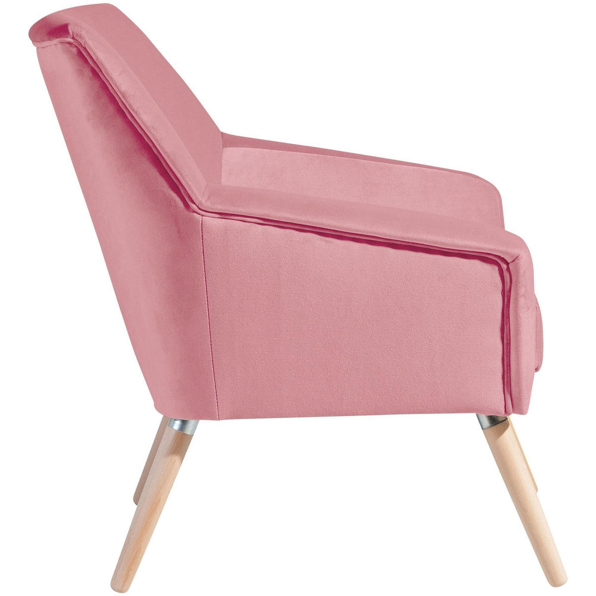 SESSEL Kachka Bezug Samtvelour Buche natur / rosé - Buchefarben/Rosa, Kunststoff (71/81/67cm) - 58aufmkessel