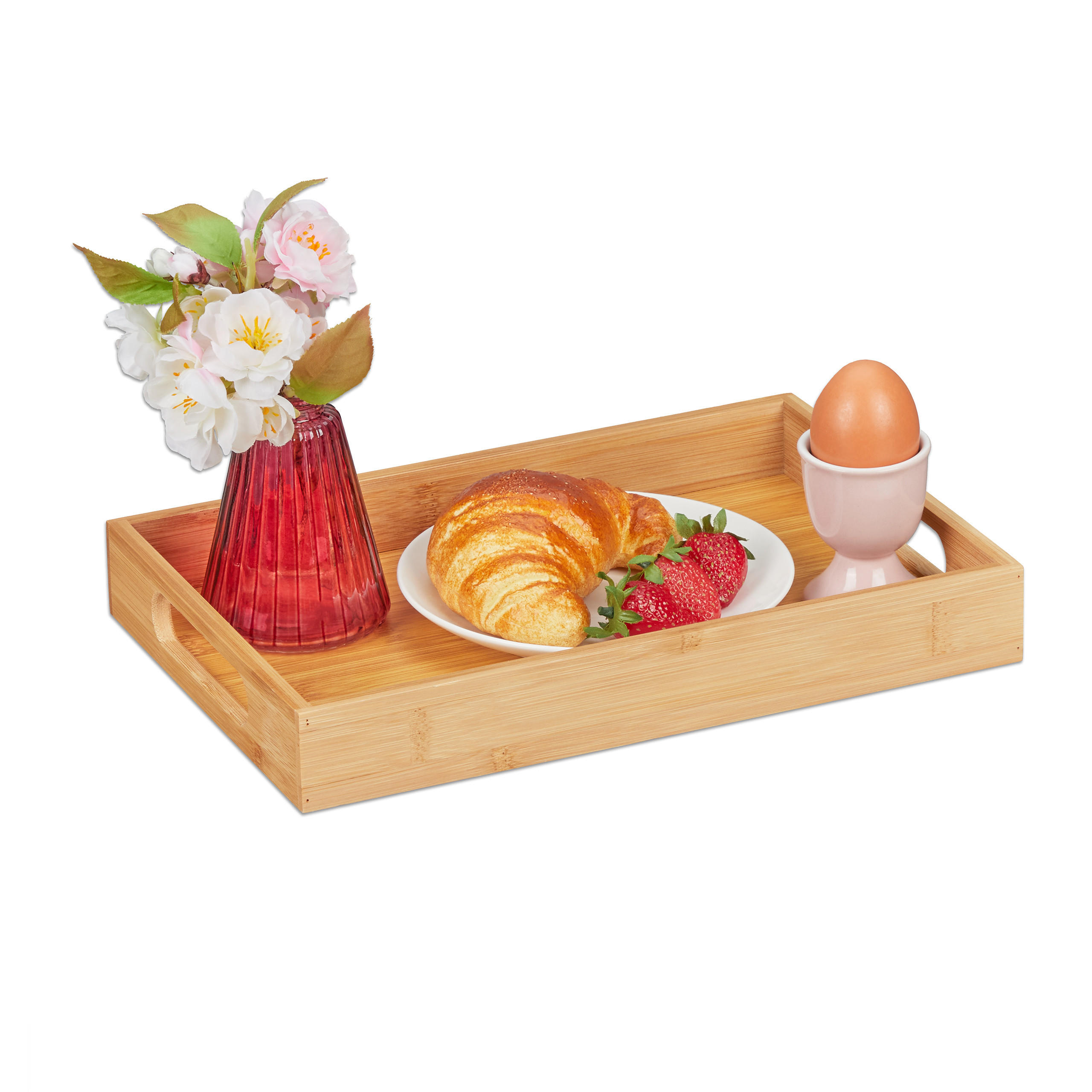 TABLETT - Hellbraun, Holz/Holzwerkstoff (30/4/20cm) - Relaxdays