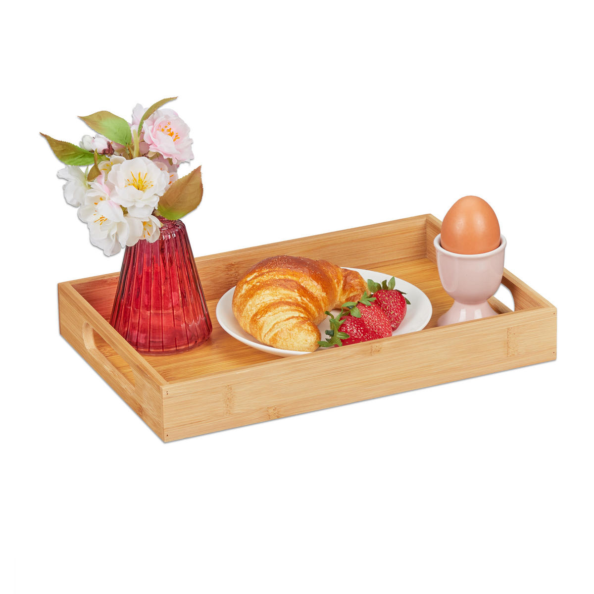 TABLETT - Hellbraun, Holz/Holzwerkstoff (30/4/20cm) - Relaxdays