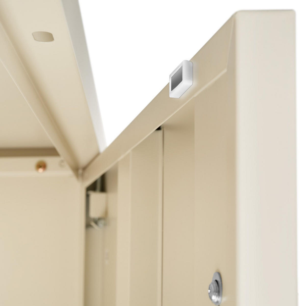 SIDEBOARD Baker, Kippschutz, höhenverstellbare Füße, creme - Creme, Metall (120/55.5/37.5cm) - tectake