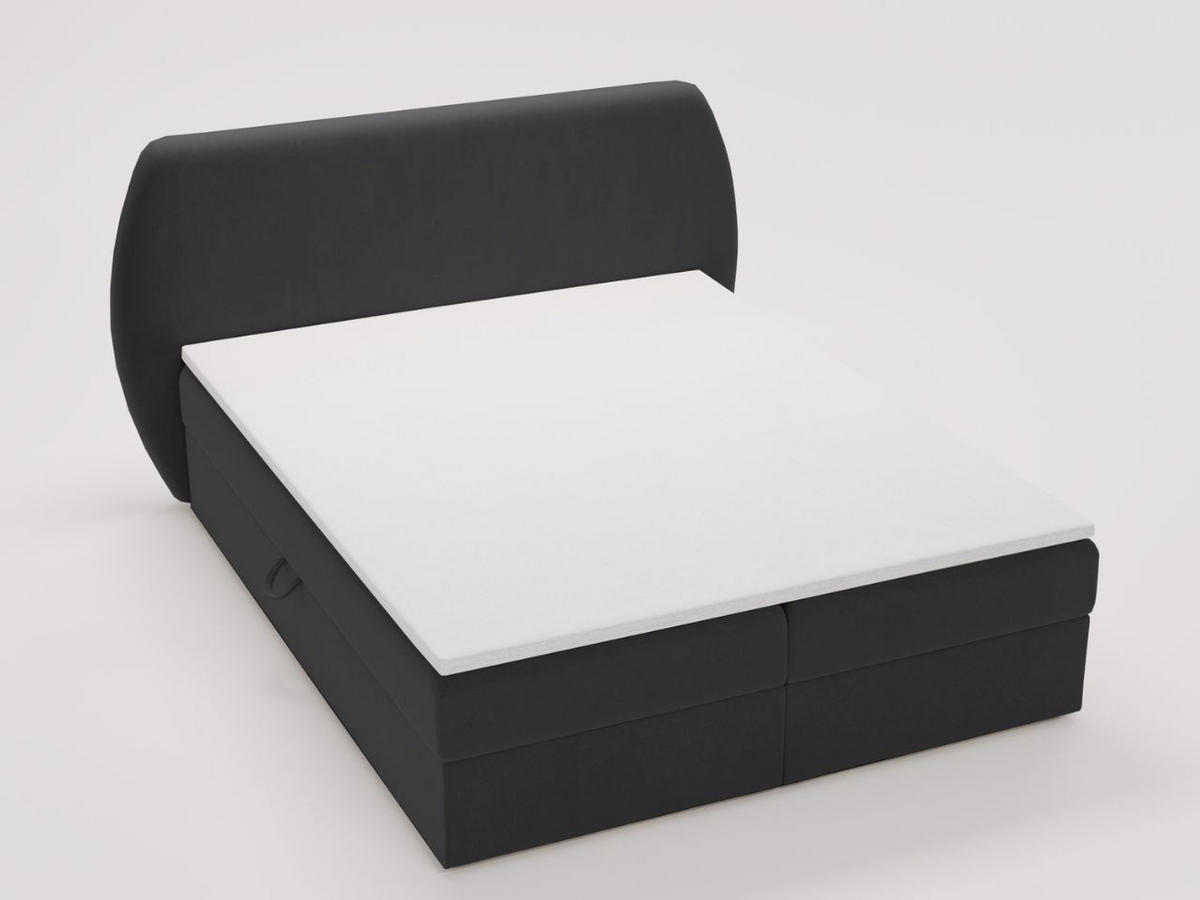 BOXBETT Bogota 140x200 Schwarz - Schwarz, Holz/Textil (140/200cm) - Graingold