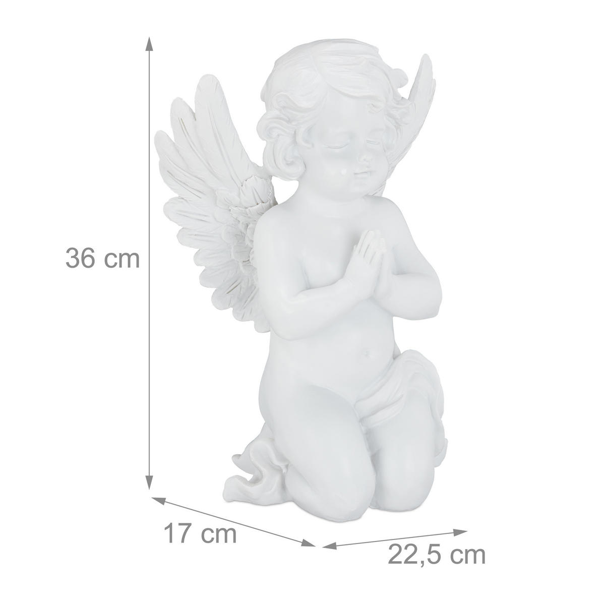 GRABENGEL - Weiß, Kunststoff (22.5/36/17cm) - Relaxdays