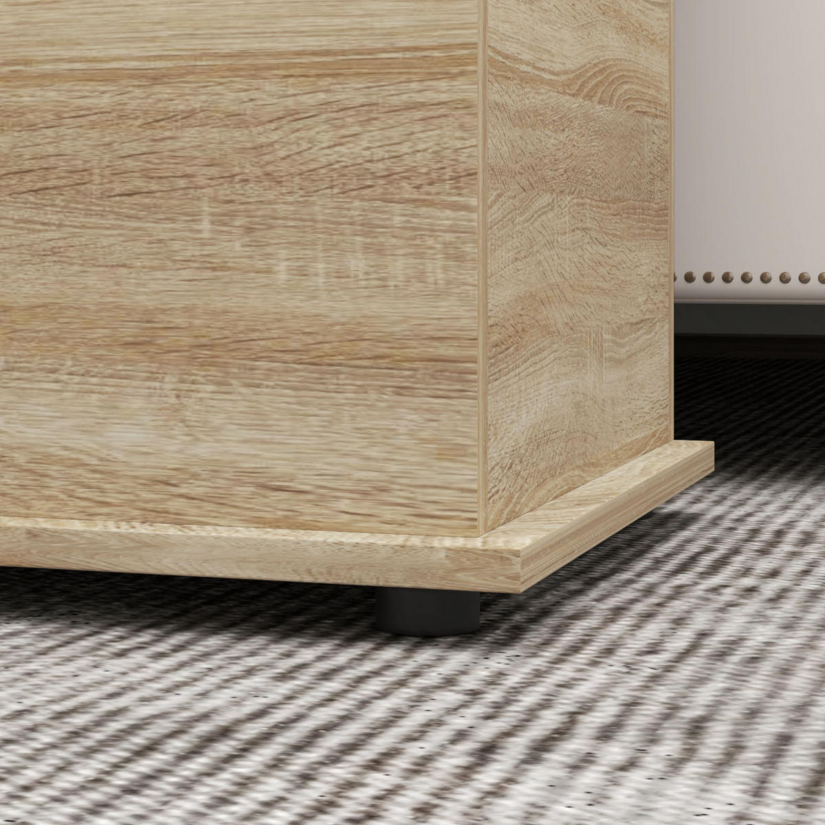 KISSENBOX DE-12478 mit klappdeckel 100/40/40 cm Naturholz - Naturfarben, Holzwerkstoff (40/40/100cm) - ComfortXL