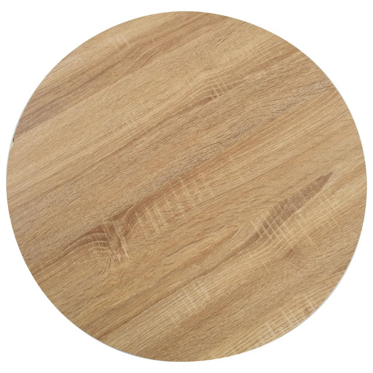 BISTROTISCH, 80/80/75 cm, aus MDF und Stahl, Hellbraun und Schwarz - Braun, Holz (80/80/75cm) - vidaXL
