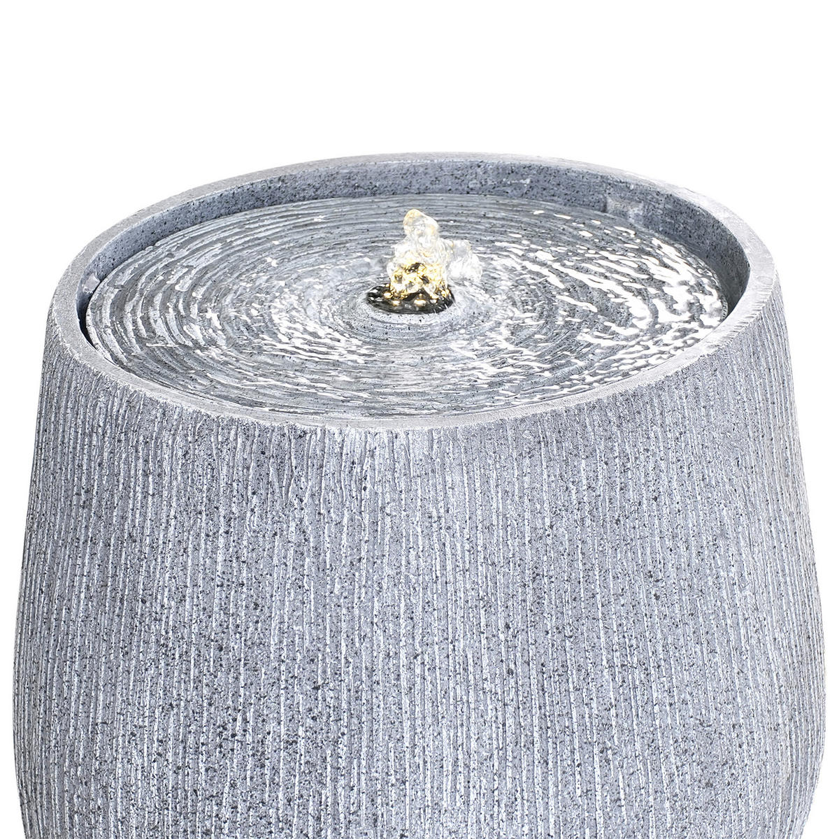 GARTENBRUNNEN Grau Cascata - Grau, Kunststoff (38/38/33cm) - Beliani