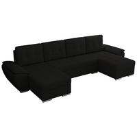 WOHNLANDSCHAFT UMBRIA U Schwarz Boucle - Schwarz/Grau, Textil/Metall (336/85/157cm) - MKS
