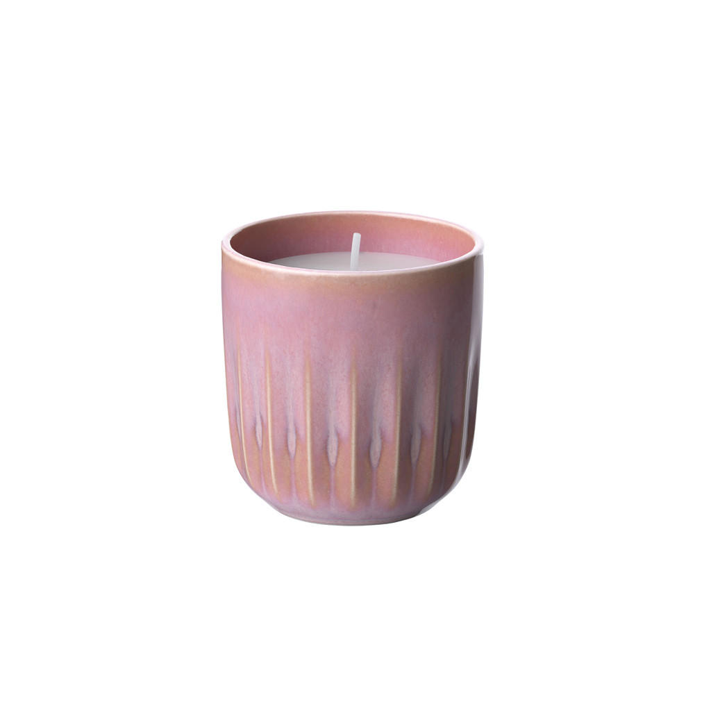 DUFTKERZE SUNKISSED Perlemor Home Coral rosa ø 8,5 x 9 cm - Rosa, Keramik (9cm) - like.Villeroy & Boch