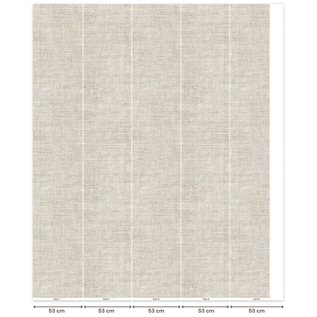 TAPETE - Leinen - Textur - Beige - 240x300 cm - Creme, Papier (240/300cm) - OnlyWow