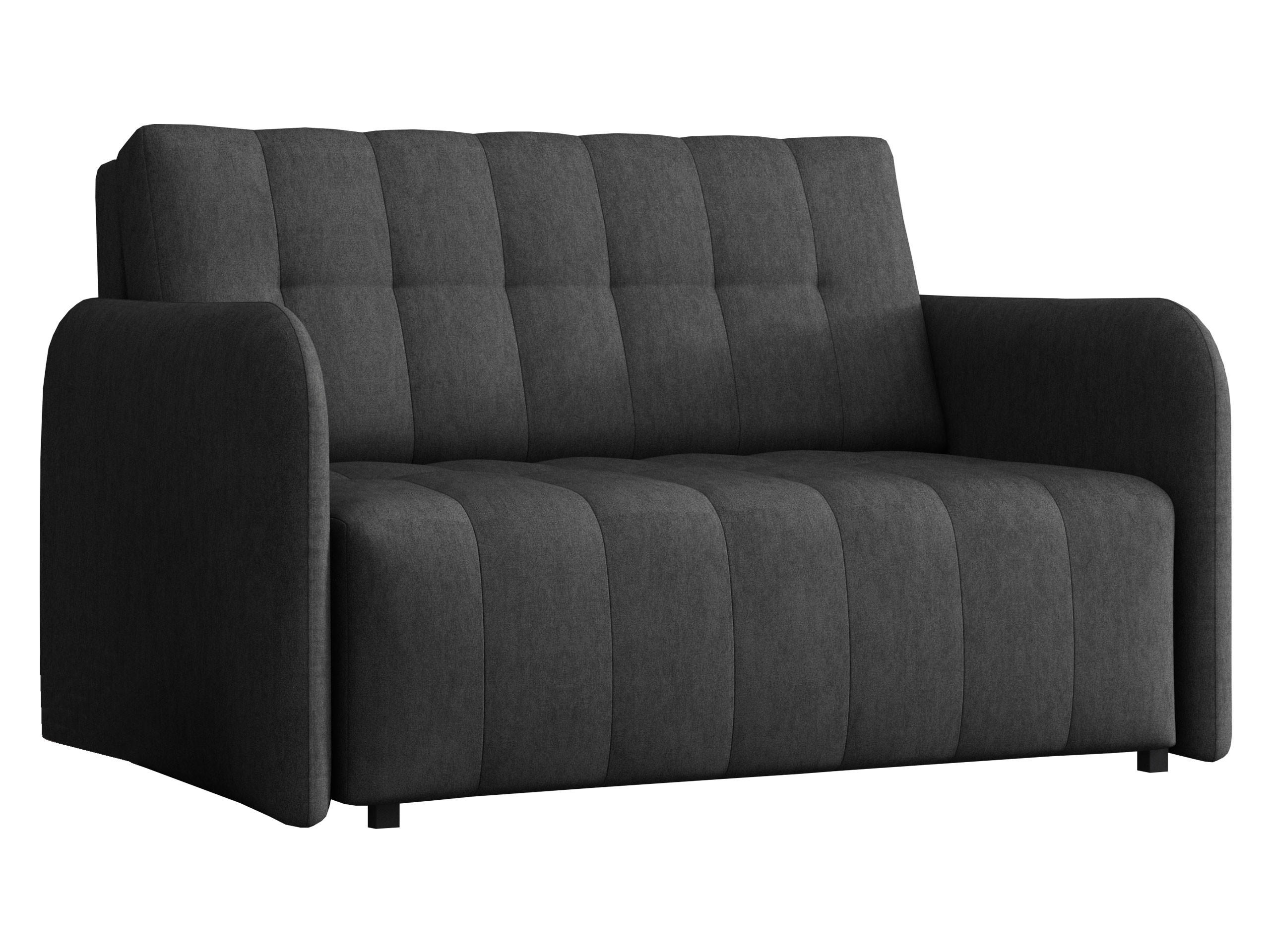 SCHLAFSOFA Viva Grand II - Dunkelgrau/Schwarz, Holz/Kunststoff (125/85/95cm) - MIRJAN24