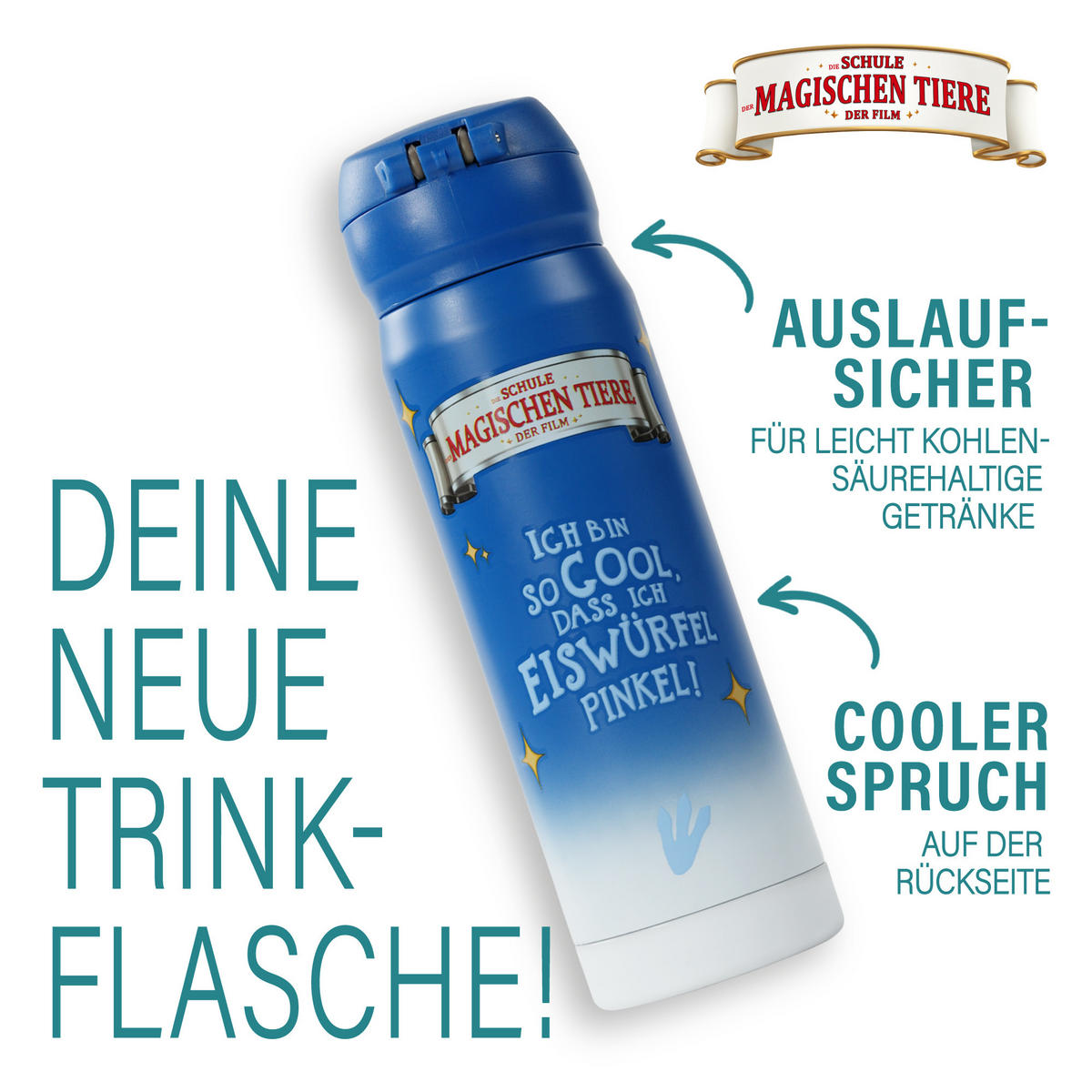 TRINKFLASCHE Kinder 380 ml - Blau, Kunststoff (0.38L) - Stoneline