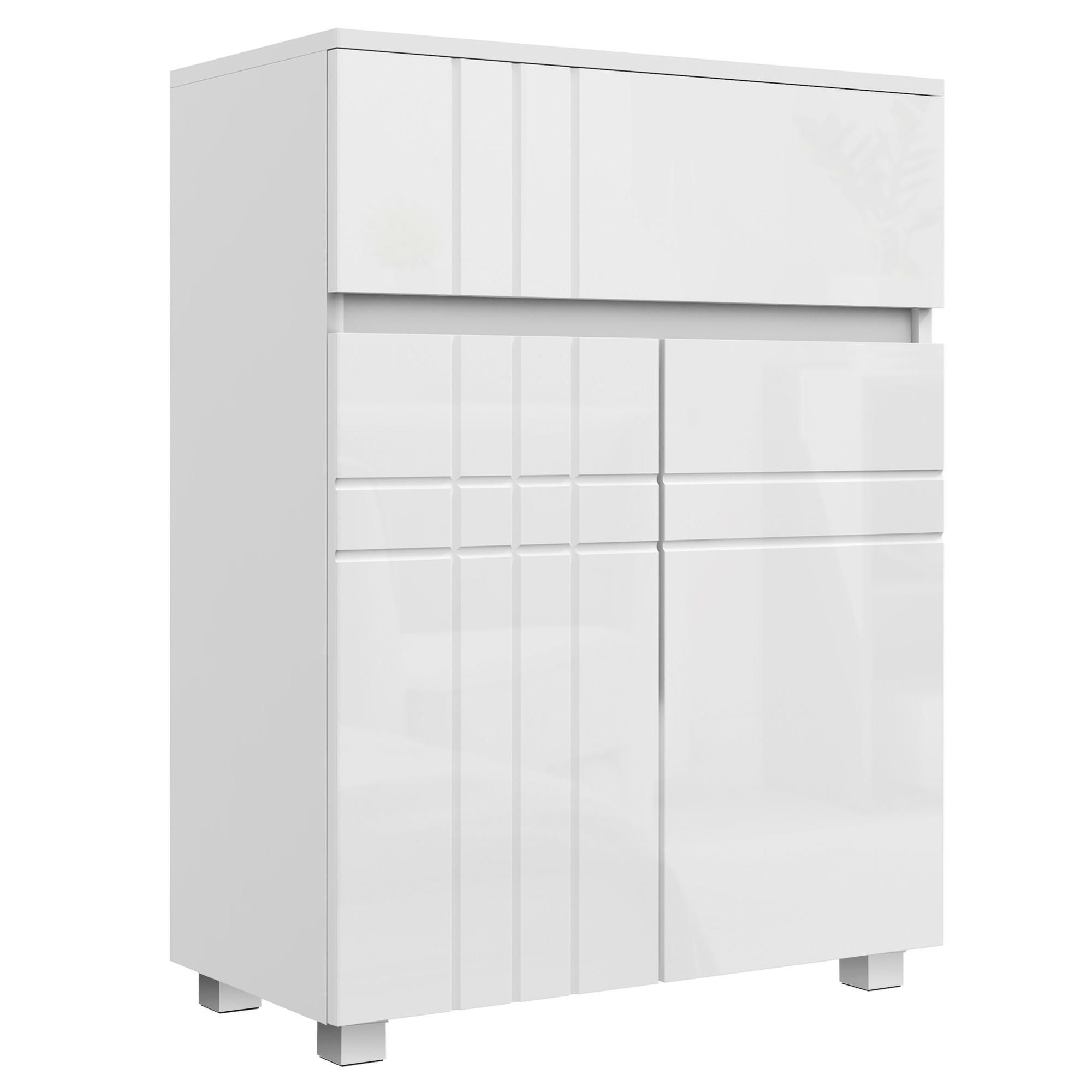 BADSCHRANK Weiß 60/30/80 cm - Weiß, Holzwerkstoff (60/80/30cm) - PANGIVO