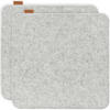 SITZKISSEN mit Antirutschnoppen 4er-Set - Hellgrau, Textil (40/40/2cm) - Miqio Design