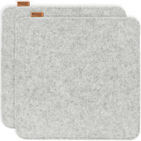 SITZKISSEN mit Antirutschnoppen 4er-Set - Hellgrau, Textil (40/40/2cm) - Miqio Design