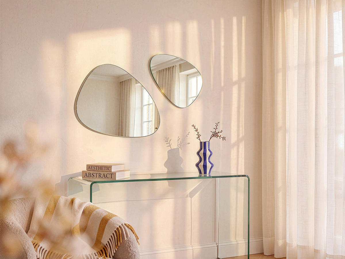 WANDSPIEGEL - 65 x 1 - holz - transparent Yulimi - Transparent, Holz (65/55/1cm) - Vente-Unique