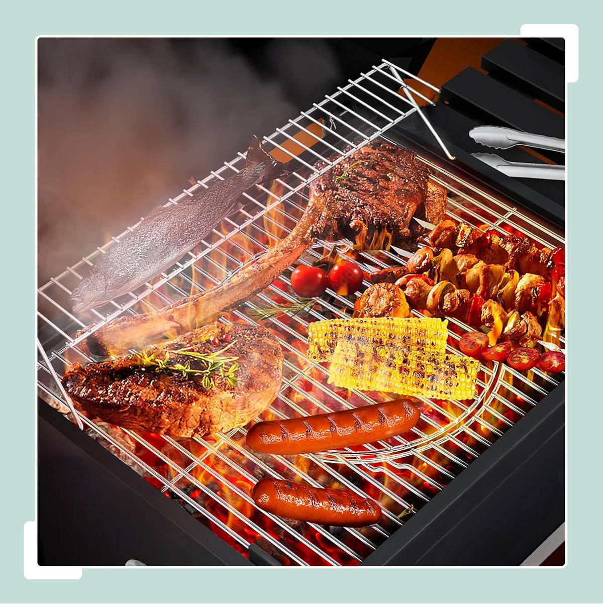 HOLZKOHLEGRILLWAGEN - Schwarz, Kunststoff/Metall (103/104/65cm) - Relaxdays