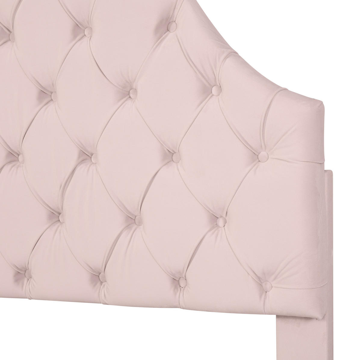 POLSTERBETT 90/200 cm Pink aus Samt mit höhenverstellbarem Kopfteil - Rosa, Textil (90/200cm) - OKMYHOME