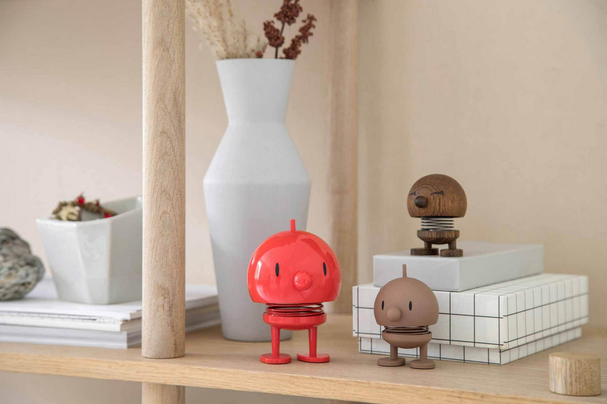 DEKOFIGUR Bumble M rot 10,7 cm - Rot, Kunststoff (8.5/10.7/7.4cm) - Hoptimist