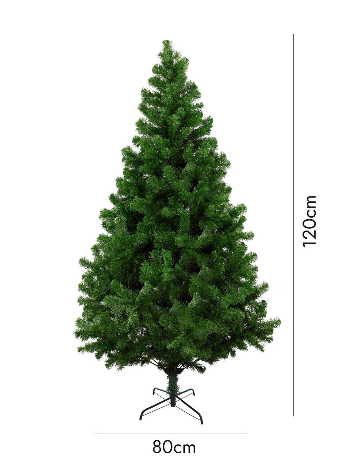 WEIHNACHTSBAUM Kunststoff Grün 70x70h120 cm - Grün, Kunststoff (120cm) - DMORA