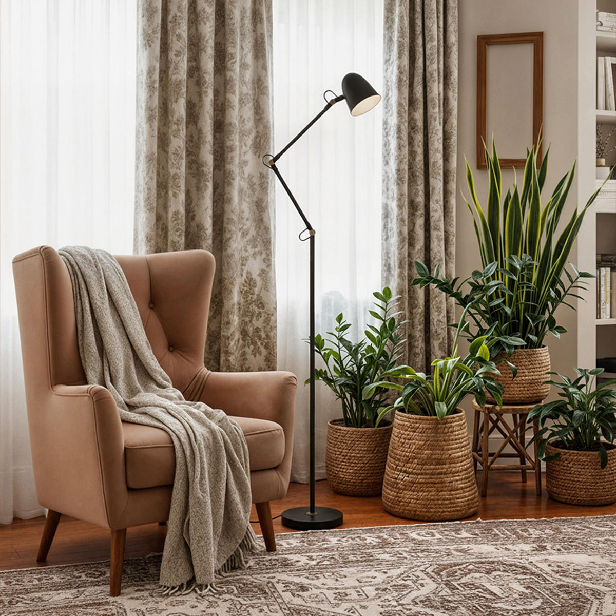 STEHLEUCHTE DANNY Schwarz 5 W - Schwarz, Metall (25/25/160cm) - Rendl