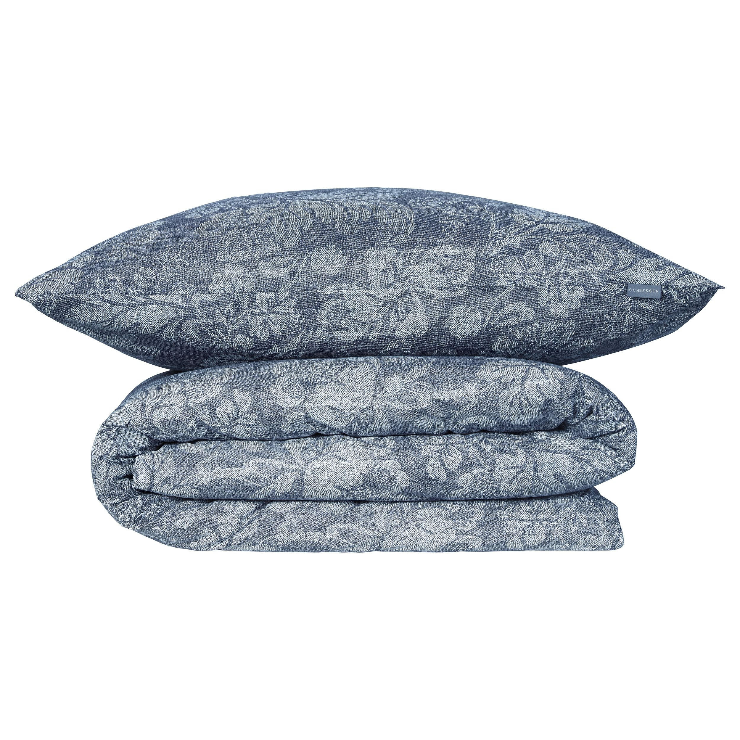 BETTWÄSCHESET Missy - Renforcé - 2-teilig - 135 x 200 cm - Rauchblau - Blau, Textil (135/200cm) - SCHIESSER