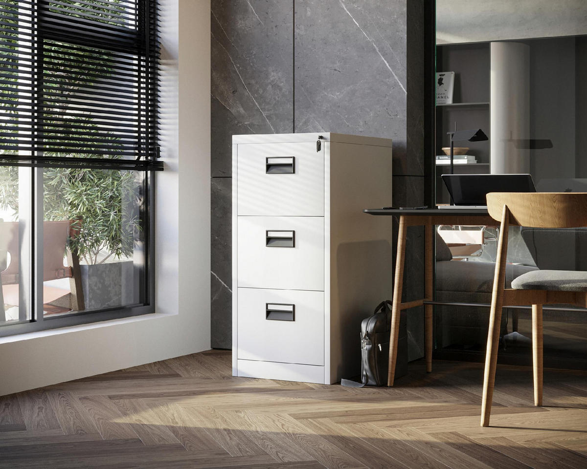 AKTENSCHRANK SARA V4 - Weiß, Metall (46/132/62cm) - Jan Nowak