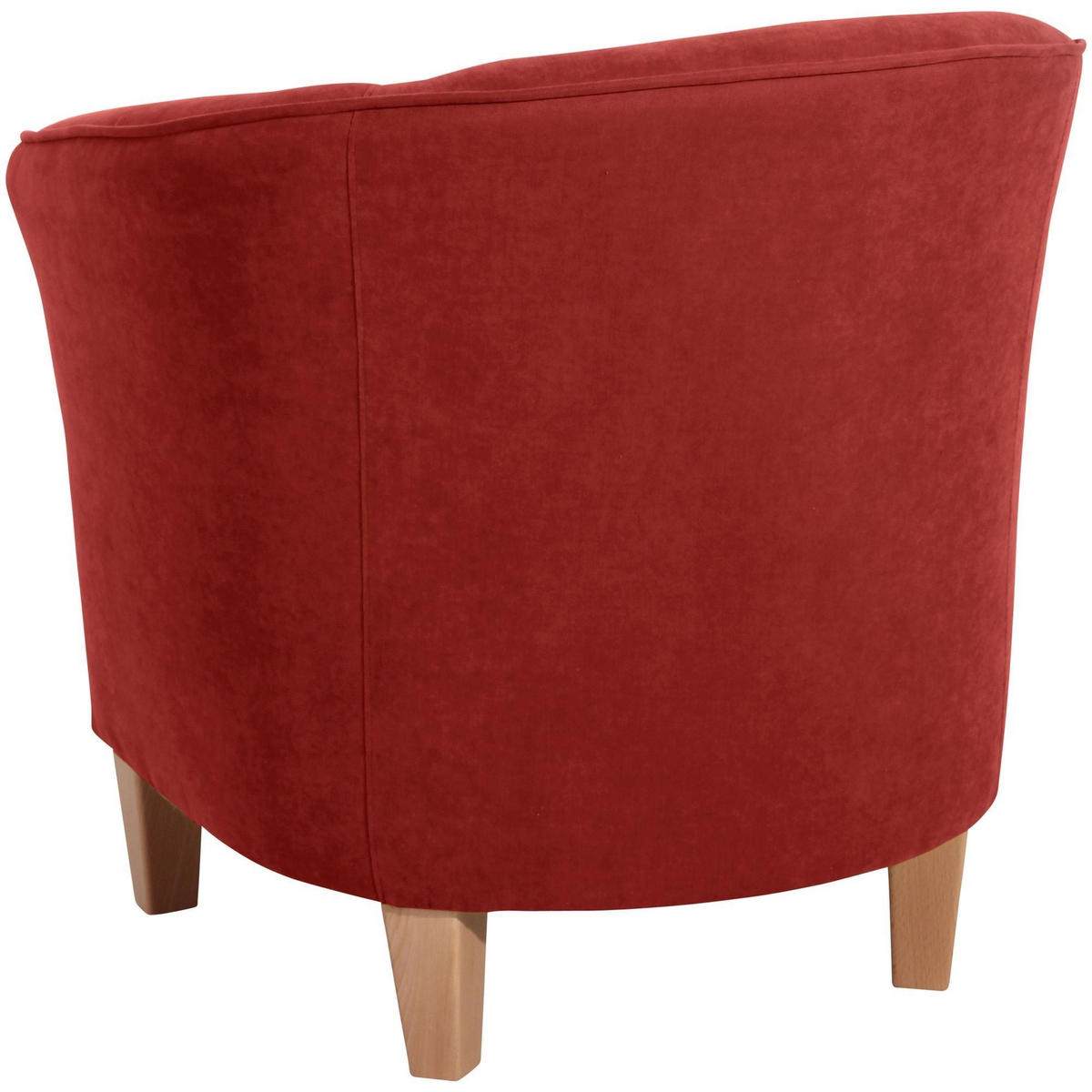 SESSEL Karine Bezug Veloursstoff Buche natur / terracotta - Rot, Kunststoff (70/74/70cm) - 58aufmkessel