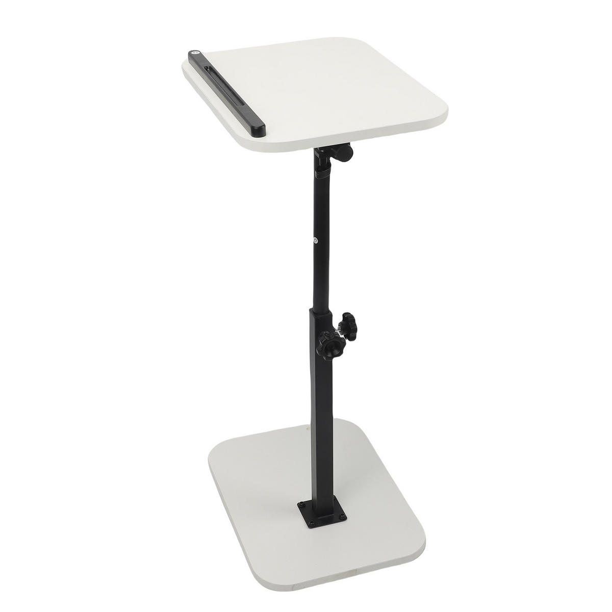 NACHTTISCH aus Massivholz, höhenverstellbarer Laptoptisch für Zuhause, 15 mm dick, mit Buchstütze, weiß - Weiß, Holz (40/30/80cm) - Ej. Life