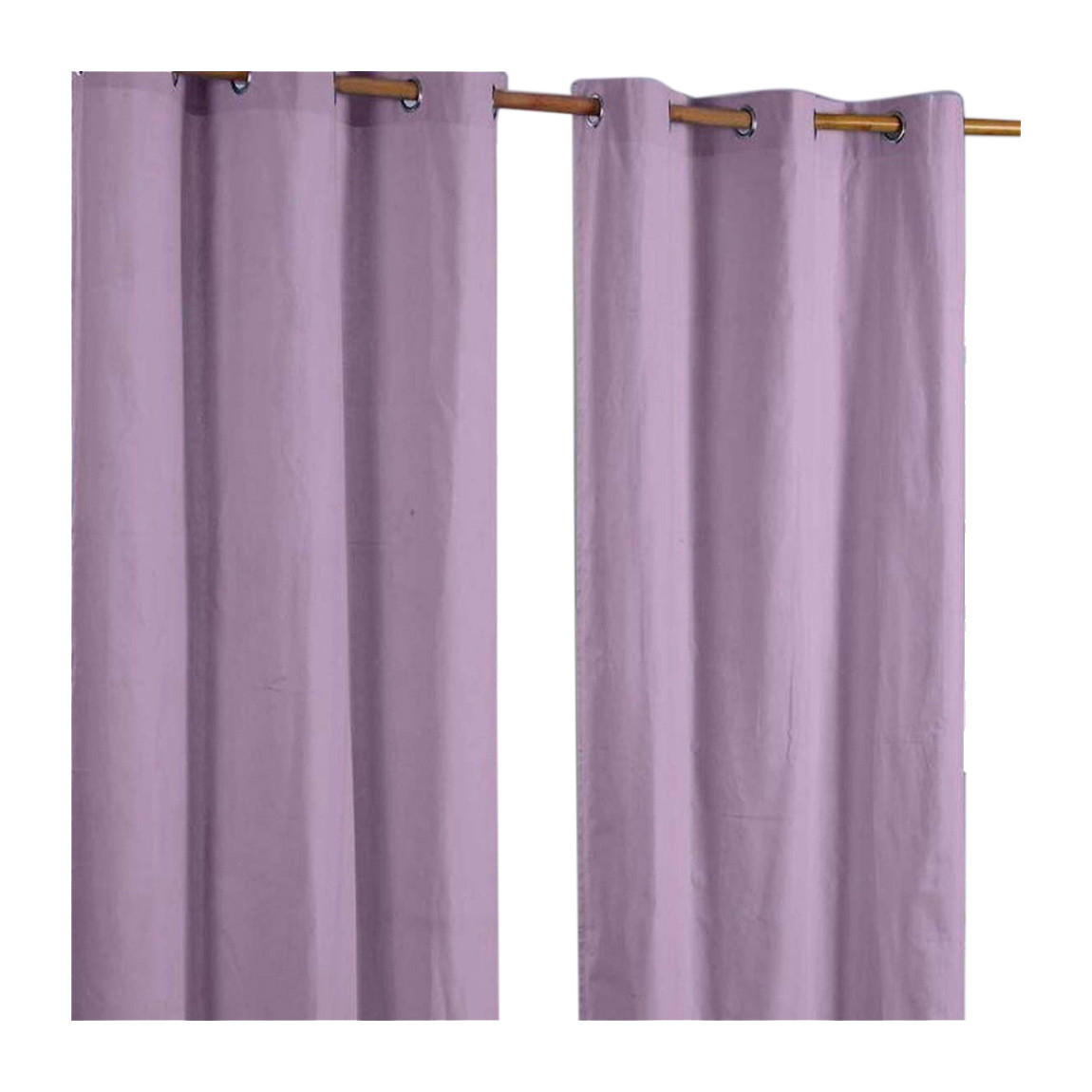 ÖSENVORHANG blickdicht 2er-Set, 137/228 cm - Mauve, Textil (137/228cm) - Homescapes