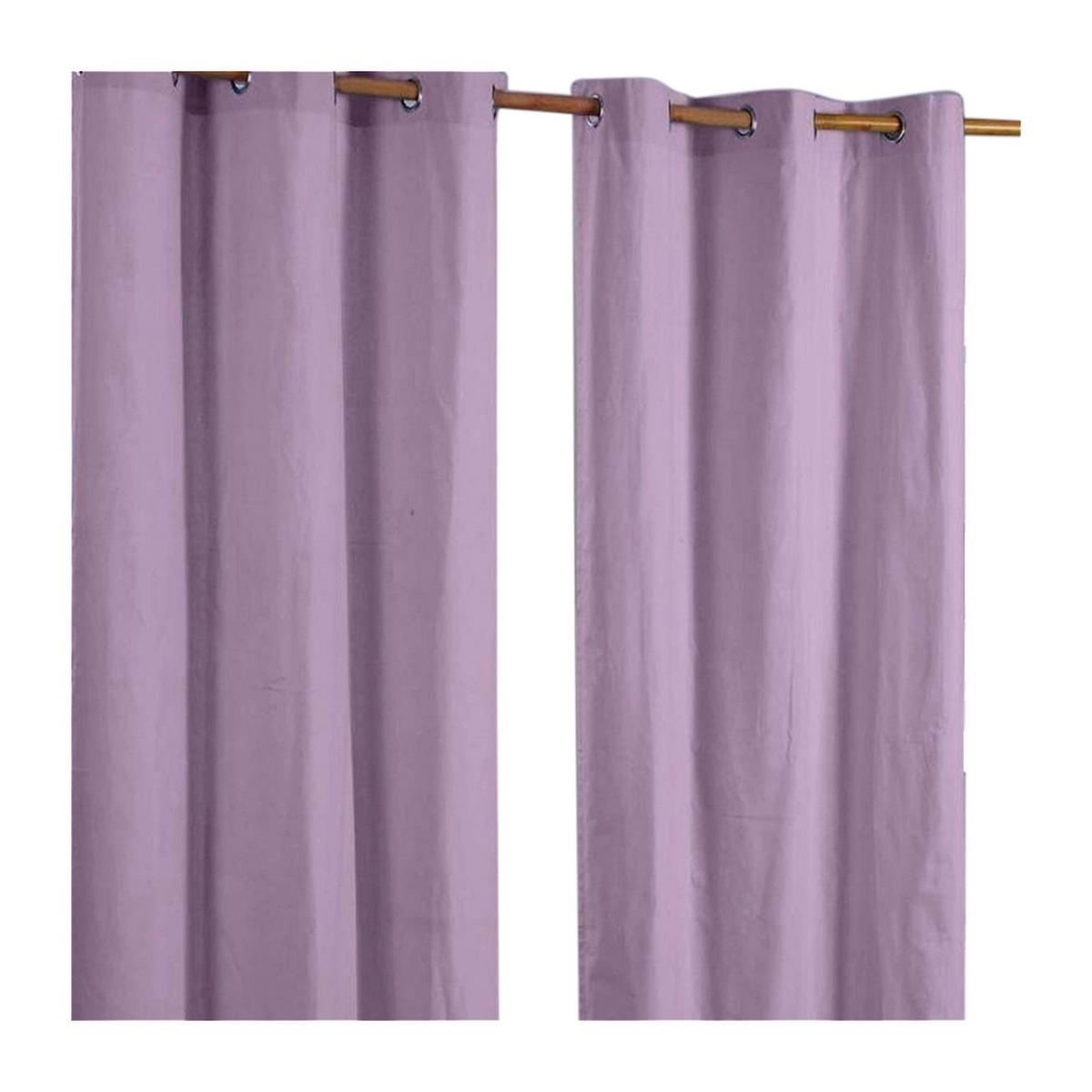 ÖSENVORHANG blickdicht 2er-Set, 137/228 cm - Mauve, Textil (137/228cm) - Homescapes