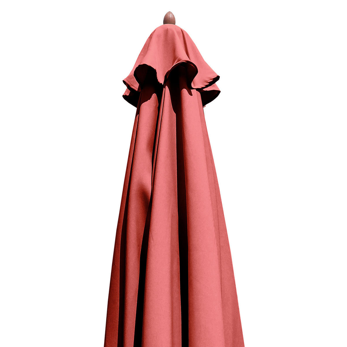 SONNENSCHIRM - Eukalyptus massiv / Polyester - Terracotta, Holz/Textil (250/250cm) - home24