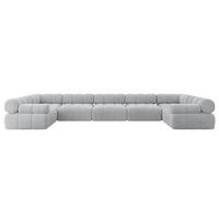 WOHNLANDSCHAFT modulares Sofa Birno-U3 - 475x190x70 cm Grau Cord - Grau, Holzwerkstoff/Textil (475/70/190cm) - ALTDECOR