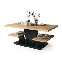 COUCHTISCH rechteckig Eiche Gold - Schwarz matt 110/60/45 cm - Eichefarben/Schwarz, Holzwerkstoff (60/110/45cm) - designimpex