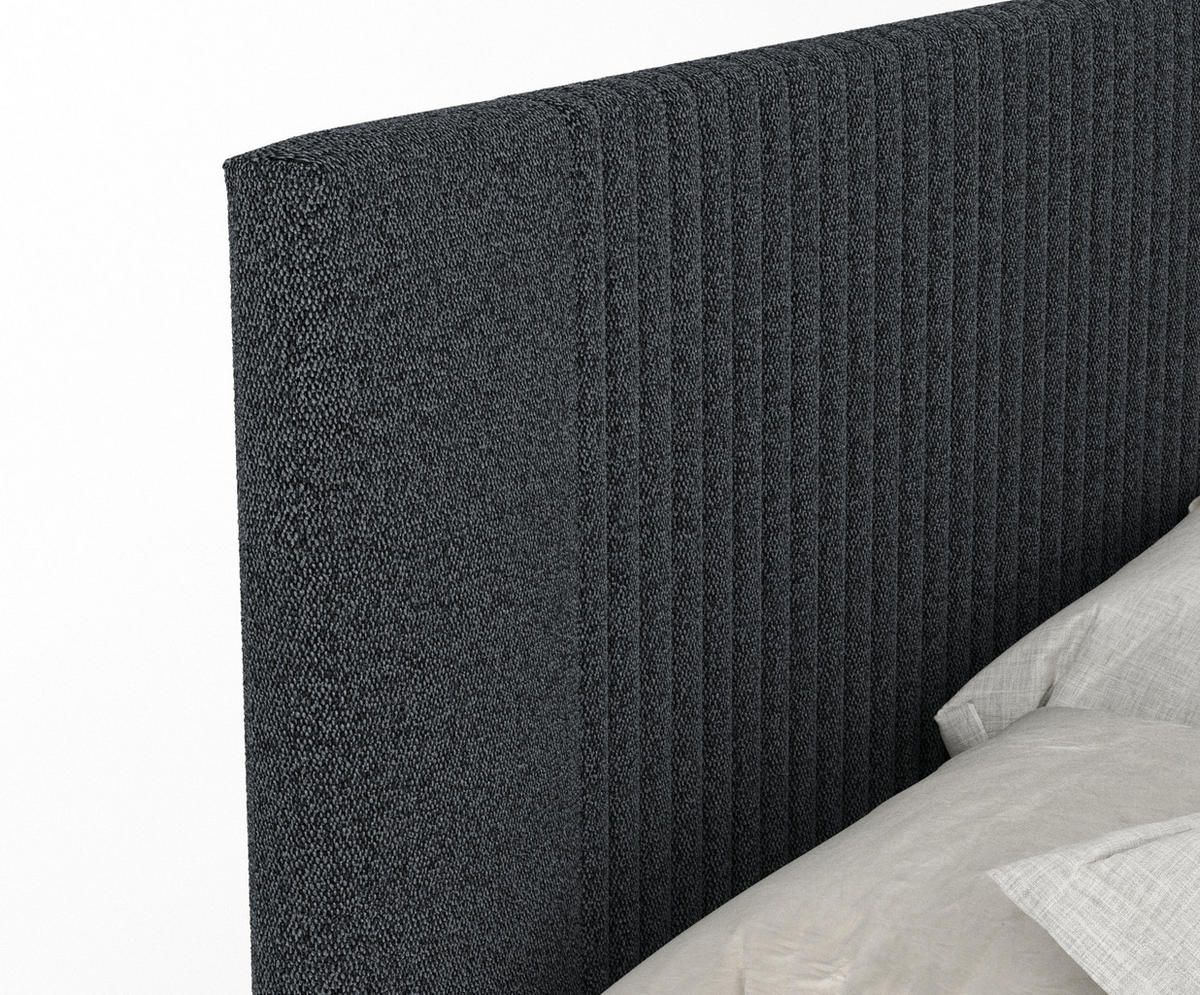 BOXSPRINGBETT Bergamo Schwarz 160/200 cm - Schwarz, Holz/Holzwerkstoff (160/200cm) - Maison de Reve