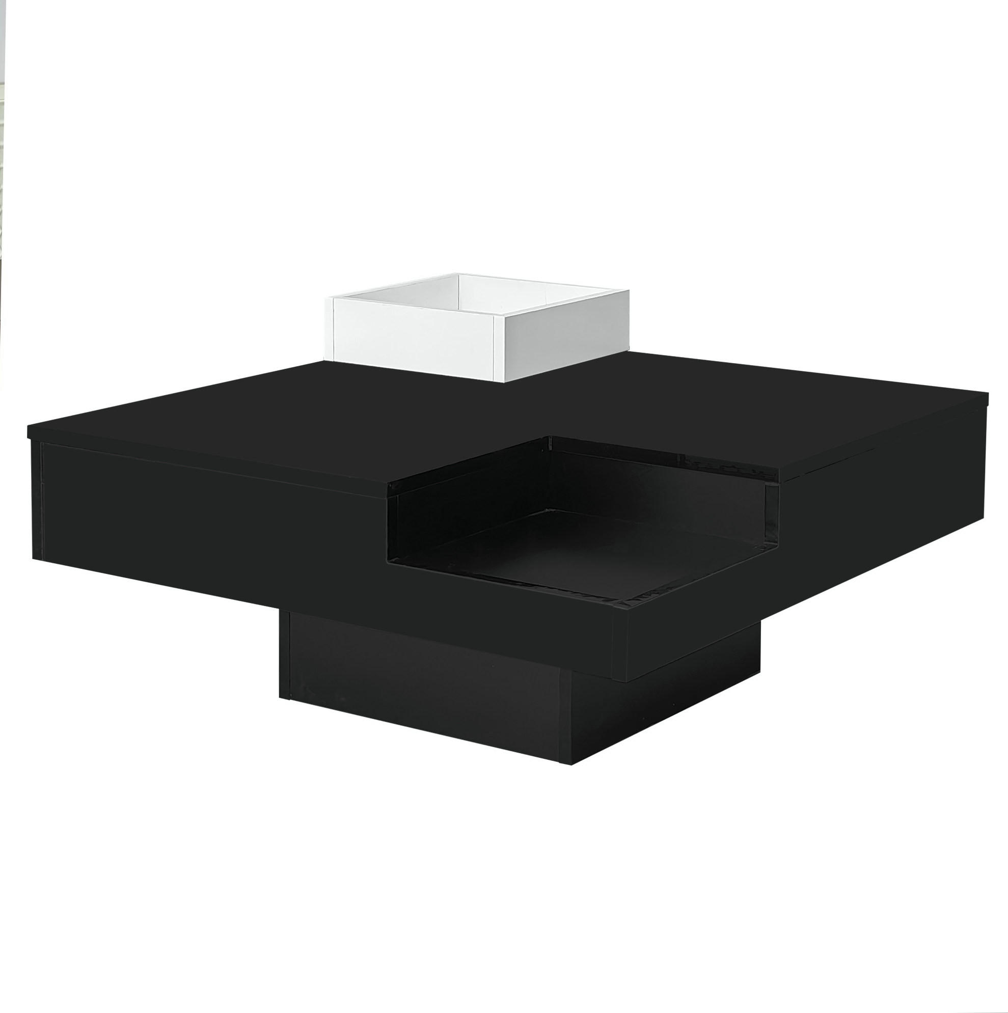 Meubliv Couchtisch Schwarz 72x30x72 cm