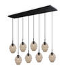 HÄNGELEUCHTE Echos 8-flammig Klar Ø 18cm - Klar/Schwarz, Glas (18/18/20cm) - s.luce