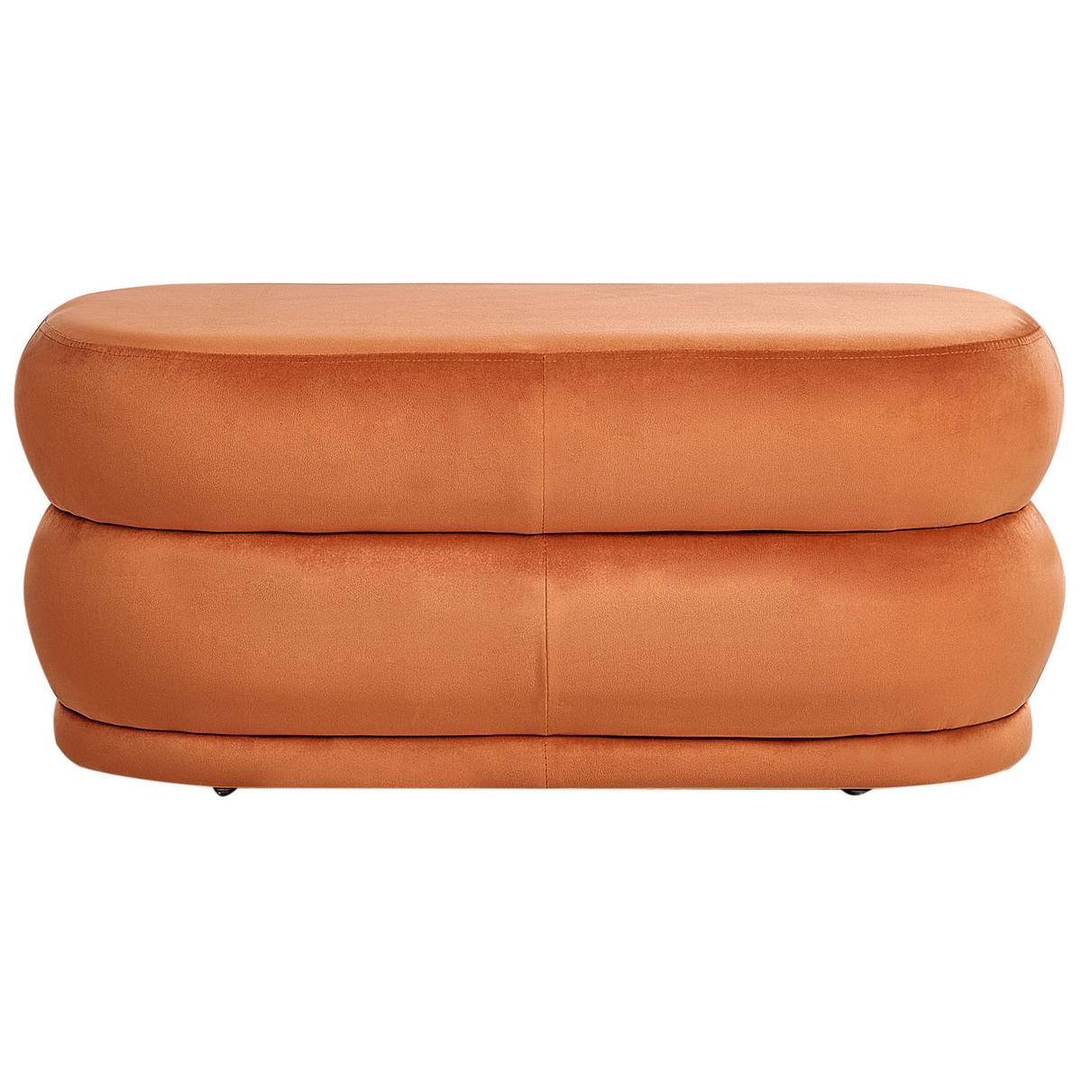 BANK Orange Ellendale - Orange, Textil (90/40/41cm) - Beliani