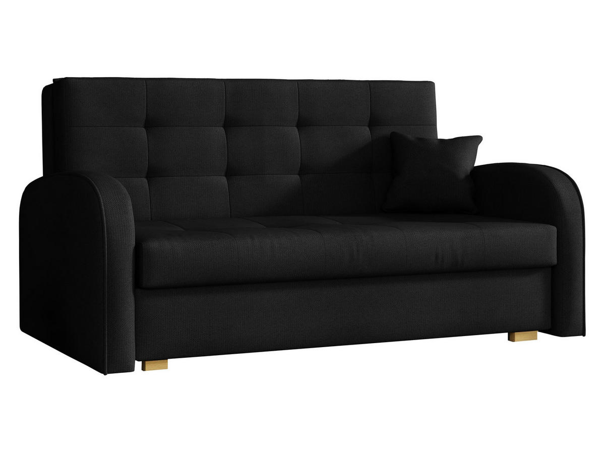 SCHLAFSOFA Viva Gold III - Schwarz/Braun, Holz/Textil (153/85/98cm) - MIRJAN24