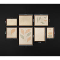GEMÄLDE Zarter Garten Schattenfugenrahmen Eichefarben 7-teilig - Eichefarben, Holz (120/80cm) - YS-art gallery