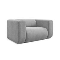 SESSEL Chenille Stoff Grau - Hellgrau/Schwarz, Kunststoff/Textil (137/70/89cm) - Makamii