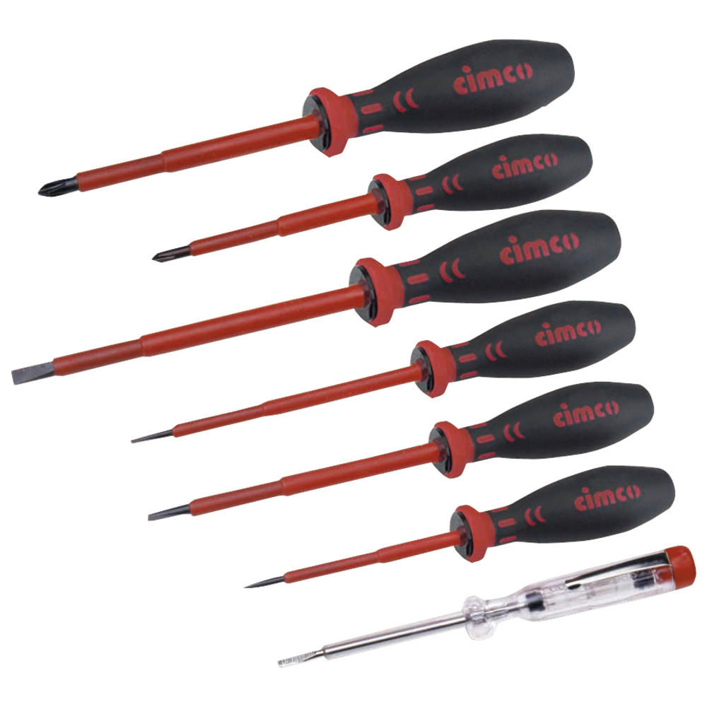SCHRAUBENDREHER-SATZ, VDE-isoliert, 7-teilig - Multicolor, Kunststoff (320/160/40cm) - Cimco