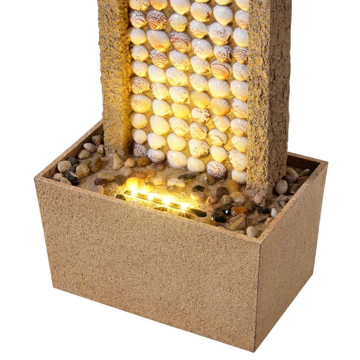GARTENBRUNNEN Wasserfall braun - Braun, Kunststoff (34/22/92cm) - Teamson Home